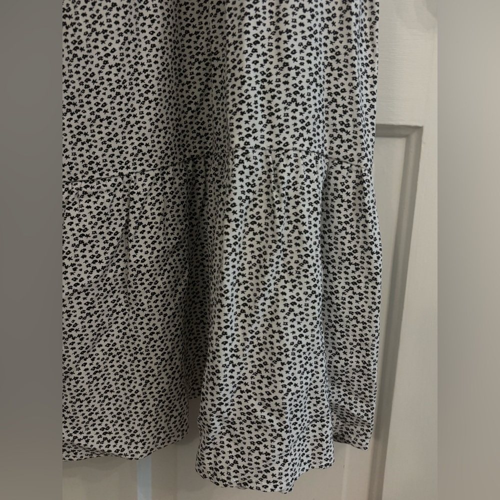 LOFT White and Black Speckled Midi Dress - Picture 3 of 4